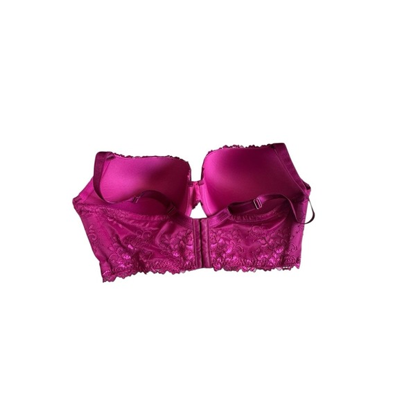 TORRID Curves Deep Pink Lace Bra Size 42 F Deadstock Padded - Picture 5 of 12